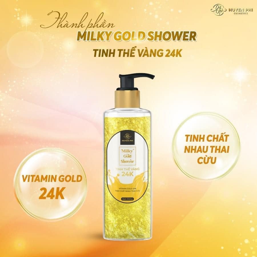 Sữa tắm tinh thể 24K Huyền Phi - Milky Gold Shower