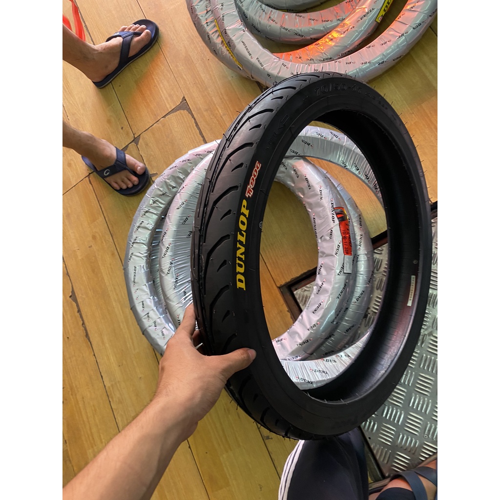 Vỏ Dunlop thái chữ vàng cao cấp TT900 60/90-17, 70/90-17  xe wave-sirius-exciter-winner