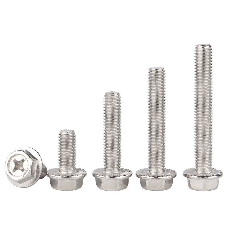 304 thép không gỉ mặt bích bên ngoài lục giác chéo vítM4-M8