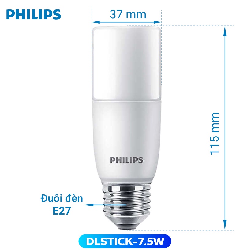 Bóng đèn Philips LED DLStick 7.5W E27 - Ánh sáng trắng/ Ánh sáng vàng