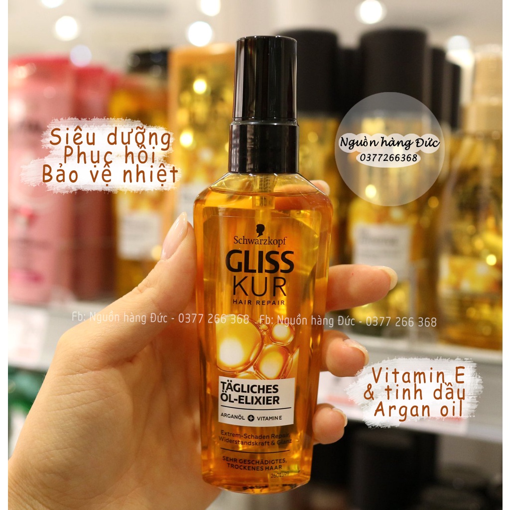 Tinh Dầu Dưỡng Tóc Schwarzkopf Gliss Kur Chuẩn Đức