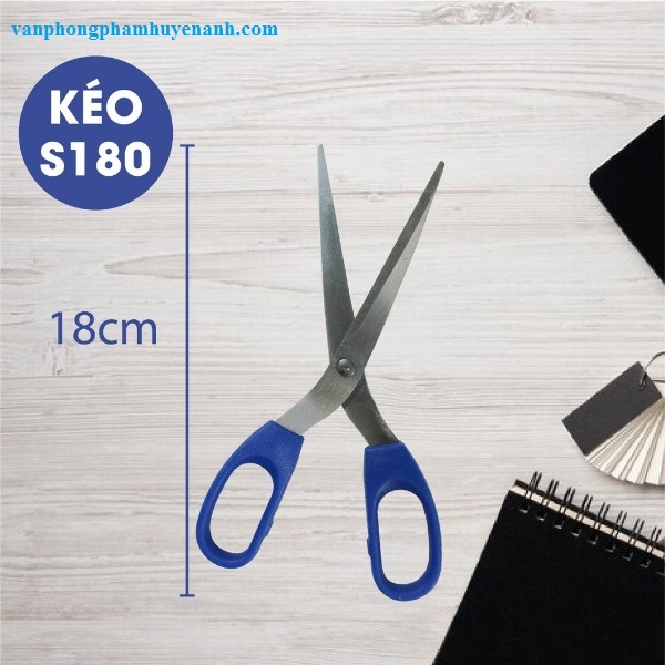 Kéo cắt giấy văn phòng trung S180 (18cm)
