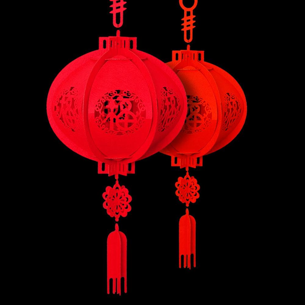 Lồng Đèn Giấy Màu Đỏ Không Thấm Nước Trang Trí Tiệc Năm Mới
