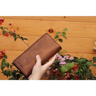 VÍ DÀI DA BÒ THẬT HANDMADE