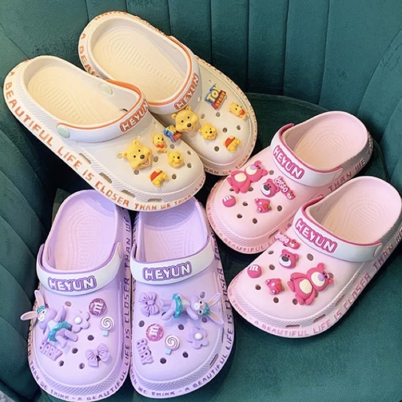 Dép sục chống nước tone Pastel kèm Jibits dễ thương