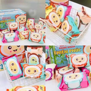 1 thùng 32 gói khăn giấy ướt hình gấu thiên phúc 120 tờ