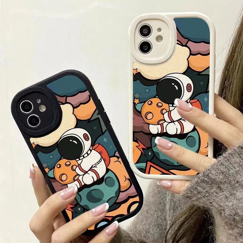 Vỏ bảo vệ phi hành gia Silicone Bảo hiểm đầy đủ Chống va đập Vỏ điện thoại hoạt hình cho vivo Y11 Y12 Y15s Y12i Y20s Y30 Y12S Y15 Y15A Y95 Y17 Y53 Y50 Y91C Y75 v11i Y91i Y1S