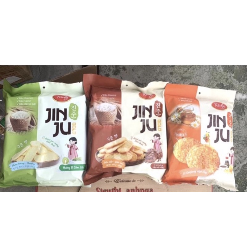 Bánh Gạo Jin Ju Richy Cốm sữa/Vị Bò Nướng/Vị Mật Ong