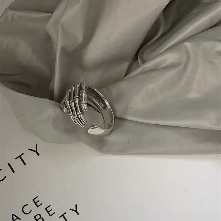 Nhẫn Hở Hình Móng Vuốt Mới Có Thể Điều Chỉnh Phong Cách punk hip hop Cá Tính Dành Cho Cặp Đôi