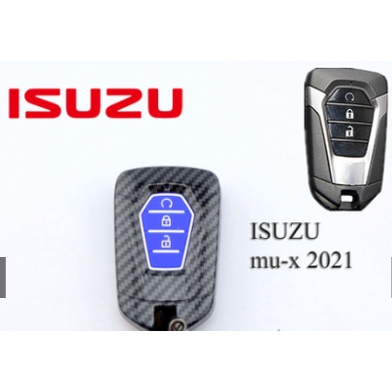 Vỏ Bọc Chìa Khóa Điều Khiển Từ Xa 2 Nút Bằng Sợi Carbon Cho Isuzu X-Series v-Ccross 2022 2022 Dmax Mux D-max 2021 ship