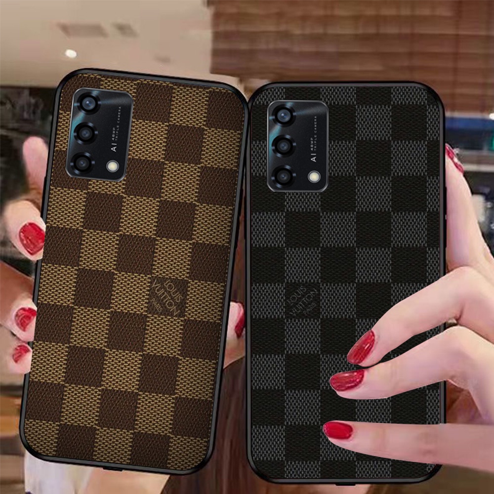 Ốp lưng điện thoại oppo a74 / oppo a94 / oppo a95 thương hiệu LV louis vuit ton in vân da