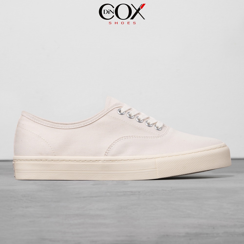 Giày Sneaker Nam Vải Canvas DINCOX E06 Off White Đơn Giản Tinh Tế