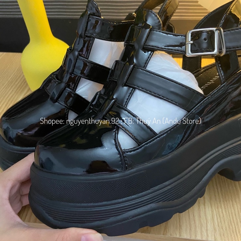 Giày thể thao hở gót đế 10cm ⚡️ANDU STORE⚡️