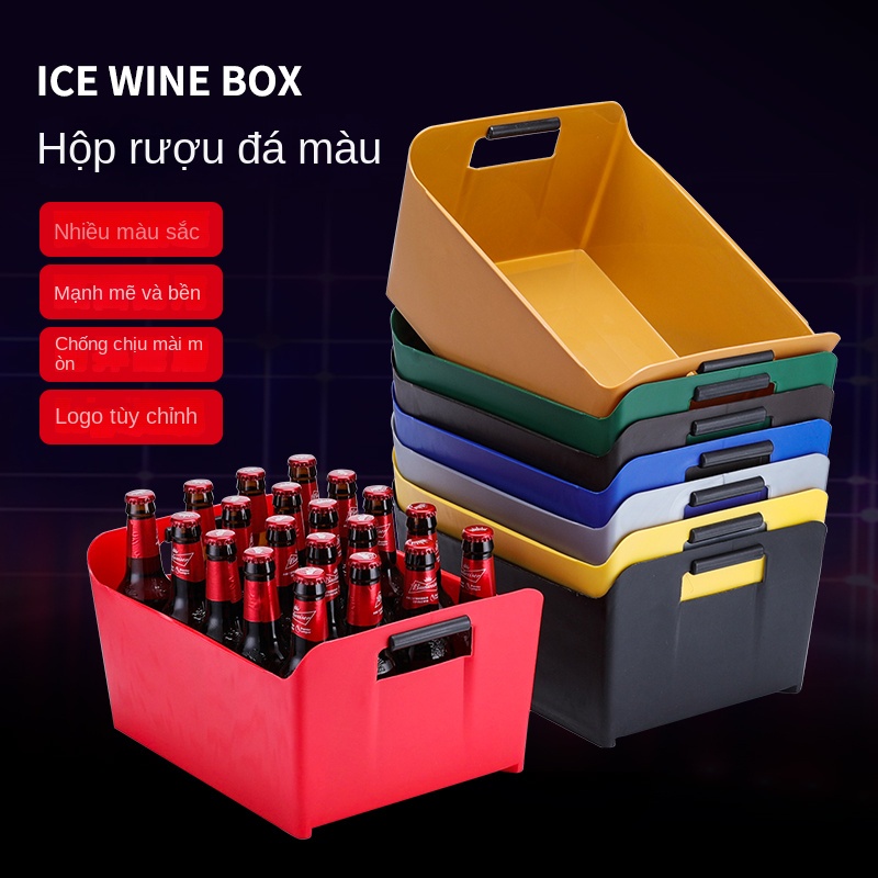 Thùng Đựng Bia / Rượu Dung Tích Lớn Hình Chữ Nhật Chất Liệu Dày Dặn Tiện Dụng Cho Quán Bar