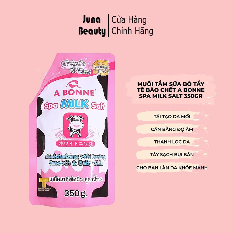 Muối tắm sữa bò tẩy tế bào chết A Bonne Spa Milk Salt Thái Lan 350gram