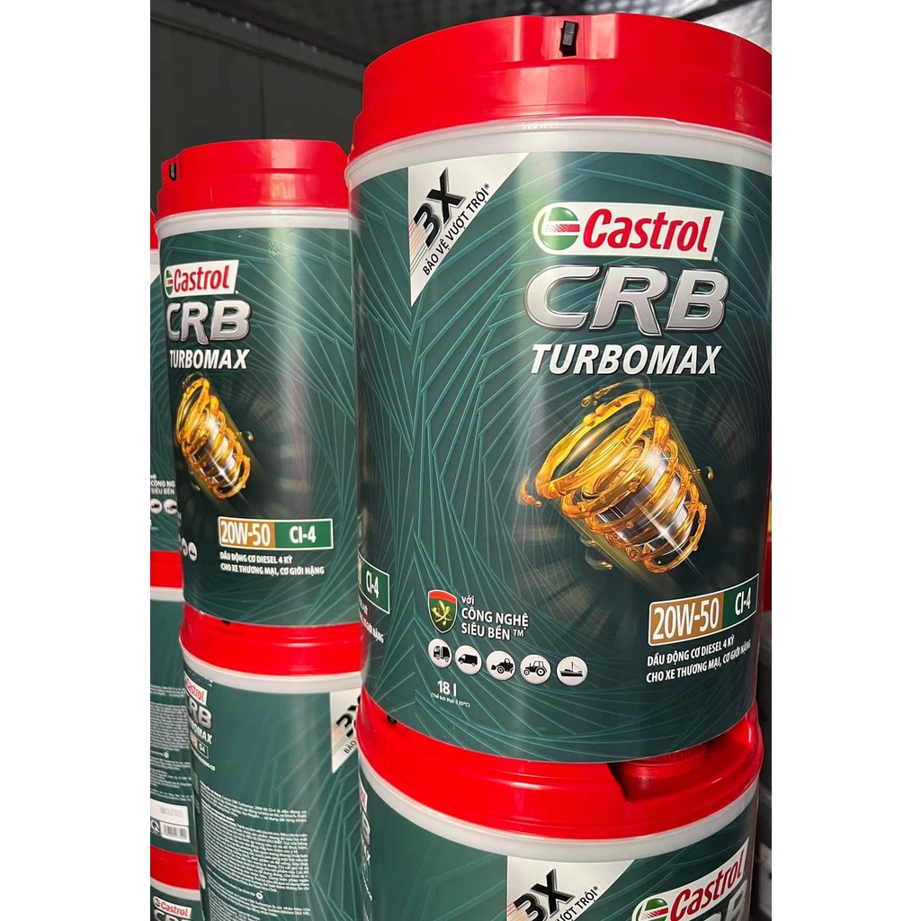 Dầu nhớt Castrol CRB turbomax 20w50 18Lít Chính hãng