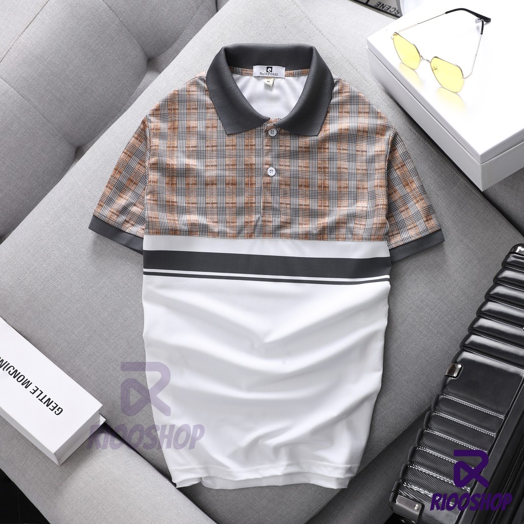 Áo thun polo nam, áo có cổ nam họa tiết vnxk vải dày, đẹp, form rộng, có size lớn, đơn giản, cộc tay RIOOSHOP RSP018
