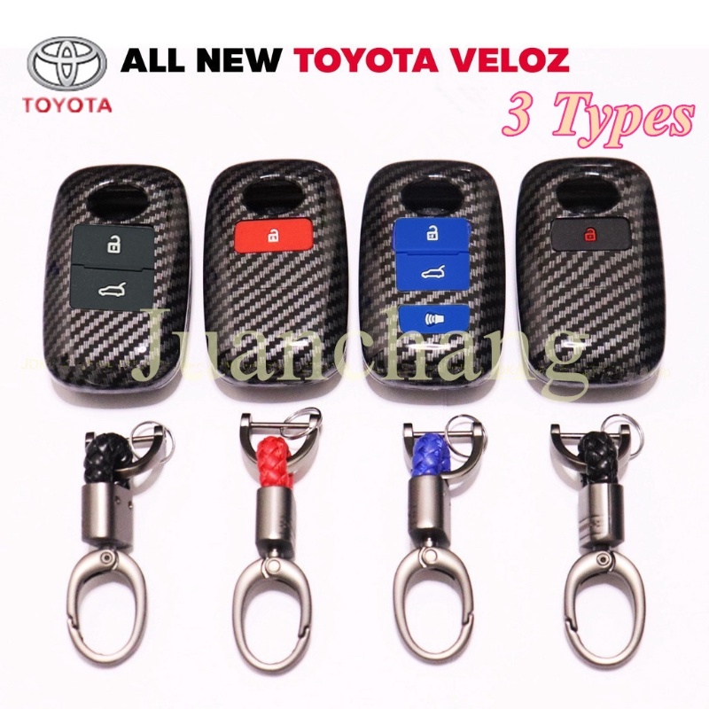 Vỏ Bảo Vệ Chìa Khóa Xe Hơi toyota Veloz 2022 Veloz 2021 Avanza 2022 Bằng Sợi Carbon