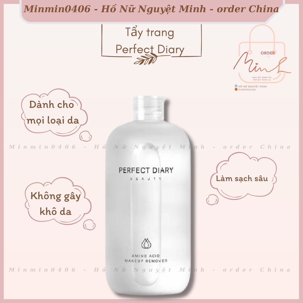 Tẩy trang Perfecr Diary cho mọi loại da chai 500ml