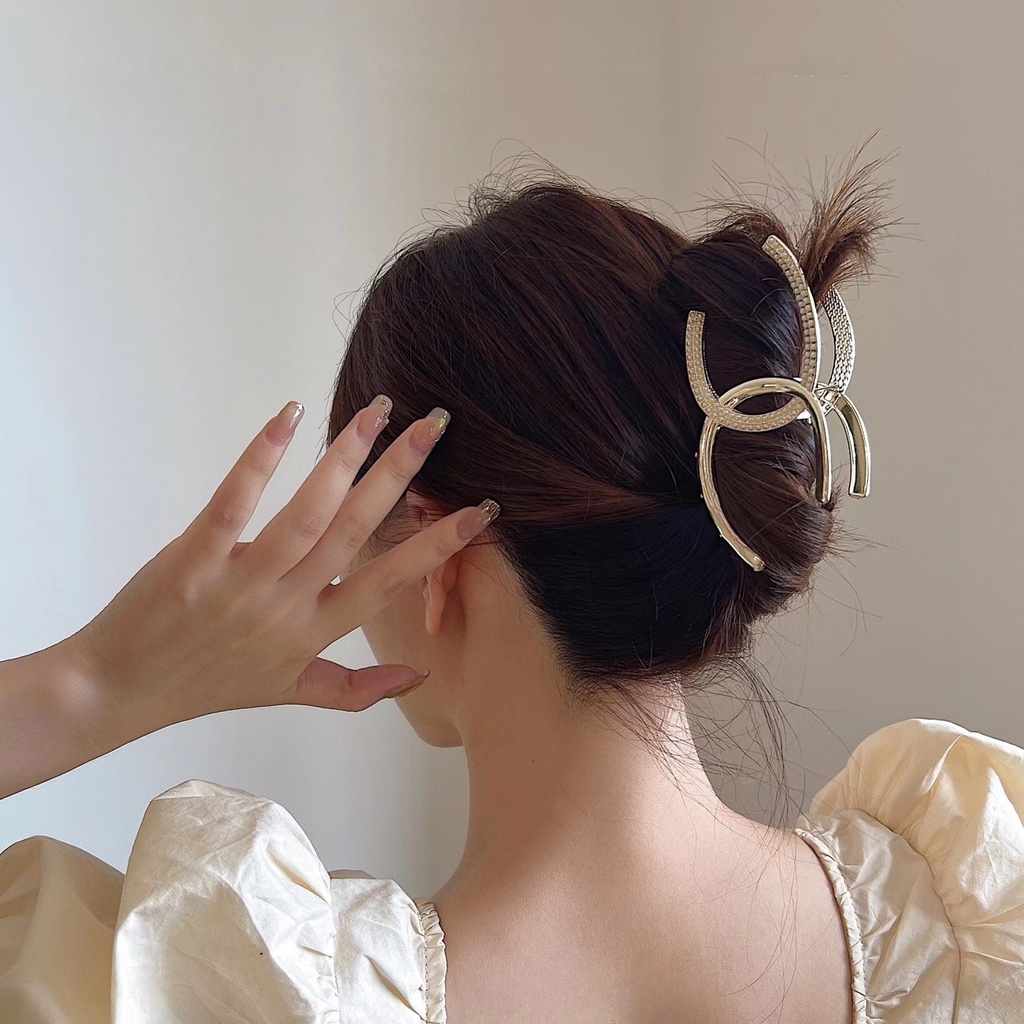 Kẹp Tóc Kim Loại Hình Cá Mập Phong Cách Hàn Quốc Cho Nữ