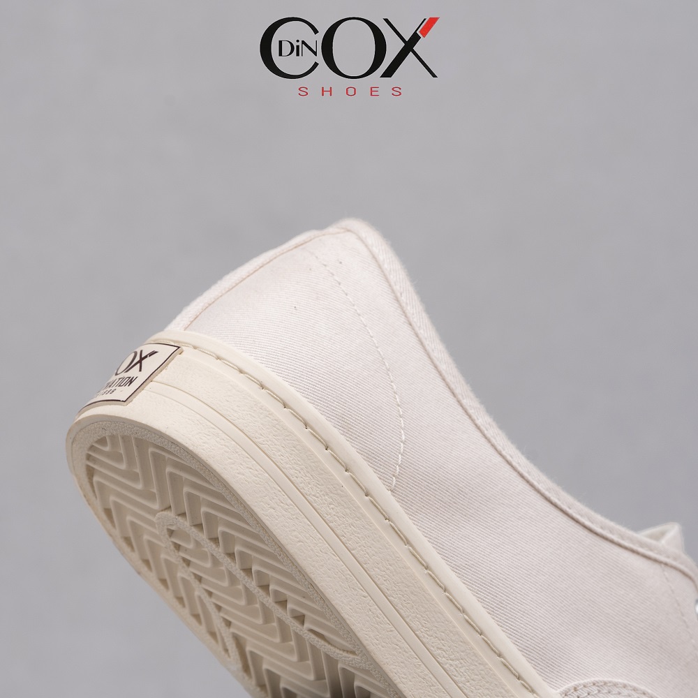Giày Sneaker Nam Vải Canvas DINCOX E06 Off White Đơn Giản Tinh Tế