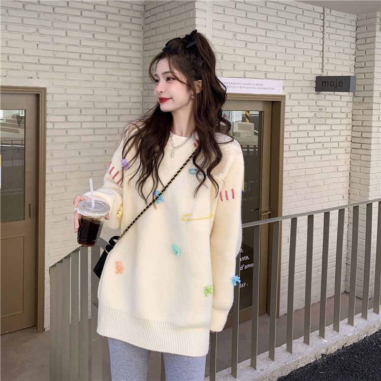 Áo Sweater Dáng Rộng Thiết Kế Mới Thời Trang Dành Cho Mùa Thu Đông