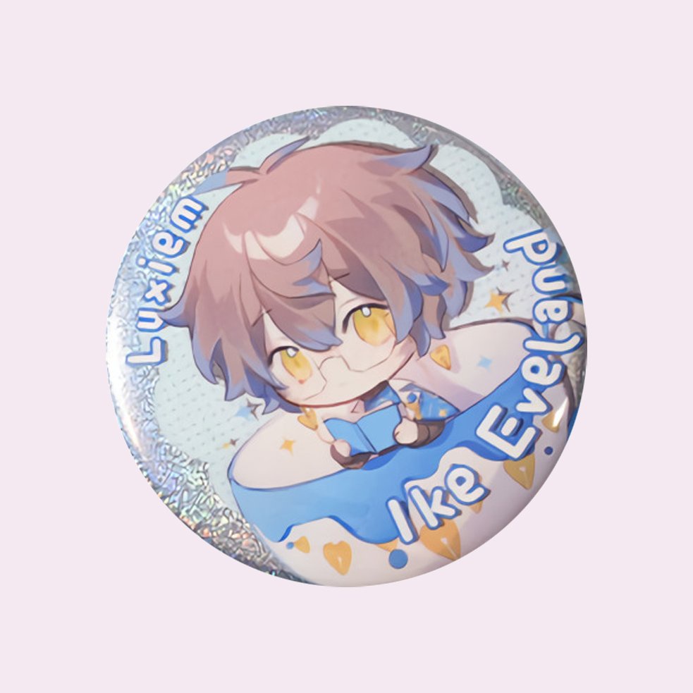 Huy hiệu LUXIEM ver CHIBI DỄ THƯƠNG phụ kiện in hình anime chibi xinh xắn