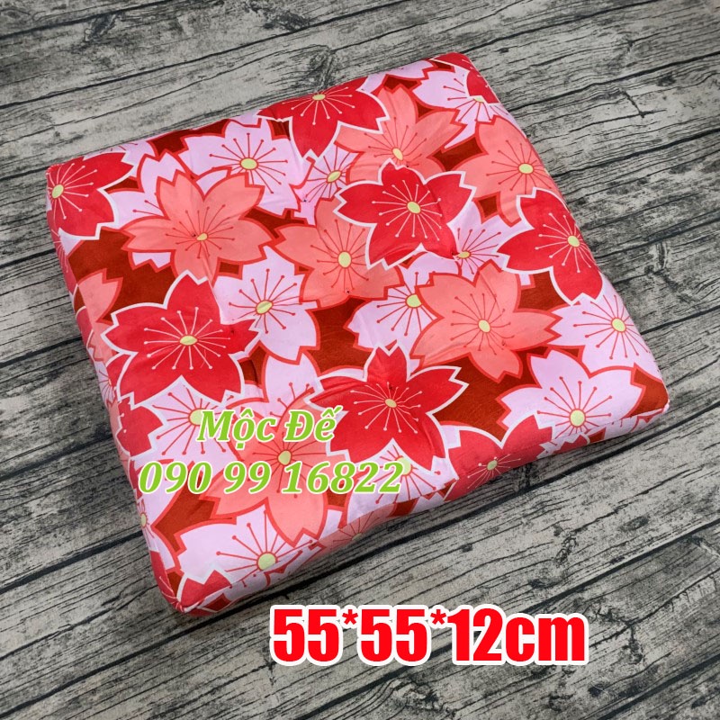 Miếng Nệm Ngồi Bệt Tatami Kiểu Nhật KAGAMI 55x55x12cm To Dày - Dùng Làm Lót Ghế Gỗ, Sofa, Mây