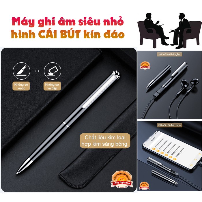 Máy ghi âm siêu nhỏ hình cái bút kín đáo