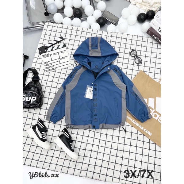 Áo khoác gió trẻ em , áo khoác gió thể thao chất liệu gió tráng xi size đại siêu đẹp cho bé trai 20-32kg