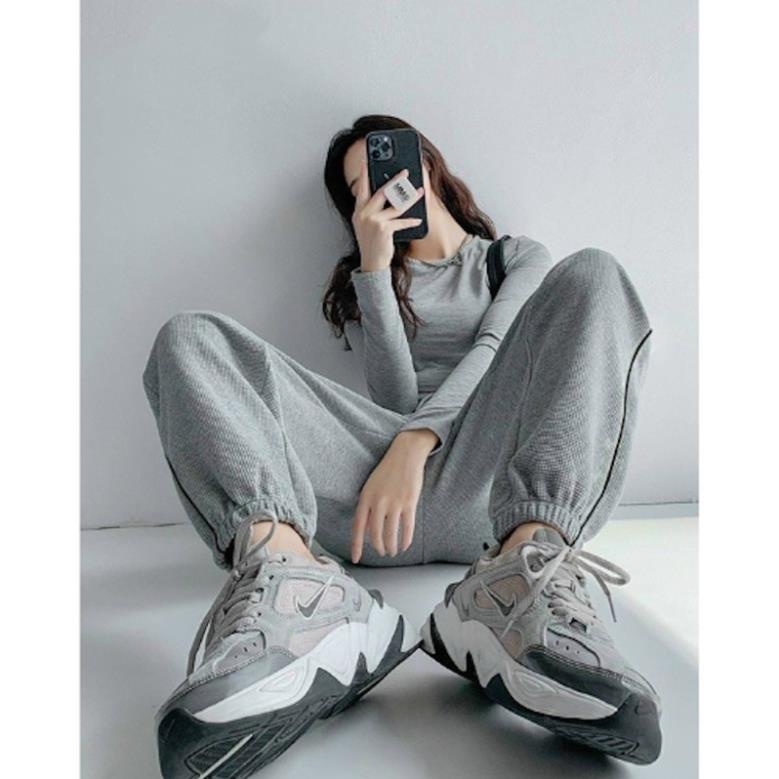 THEMEI 1992 SHOP Quần Jogger Chất Tổ Ong Chạy Viền - Quần Thể Thao Unisex Dày Dặn_Q088