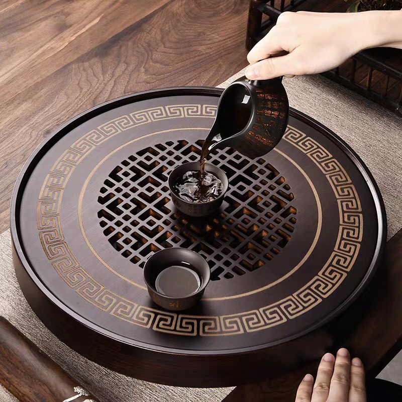 Khay  uống trà cao cấp hình tròn mã 678TN