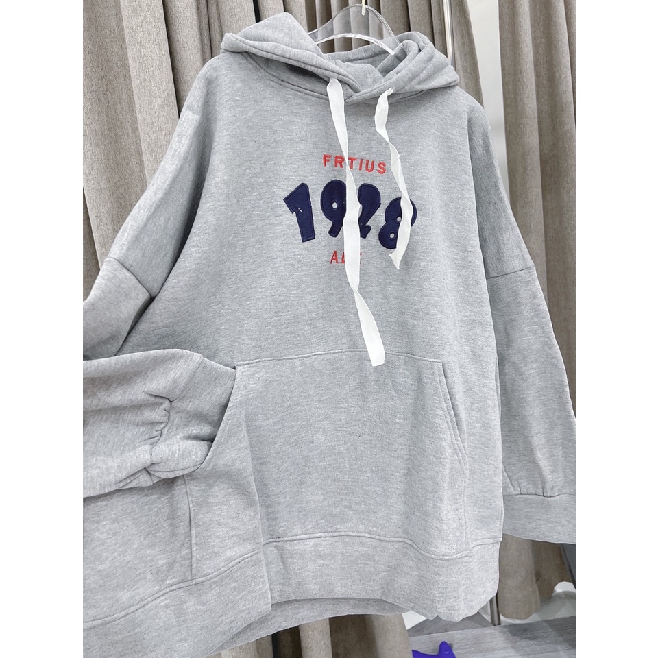 Áo Khoác Hoodie 1928 Form To Nam Nữ Unisex Mũ 2 Lớp This Dáng Rộng Tay Bồng