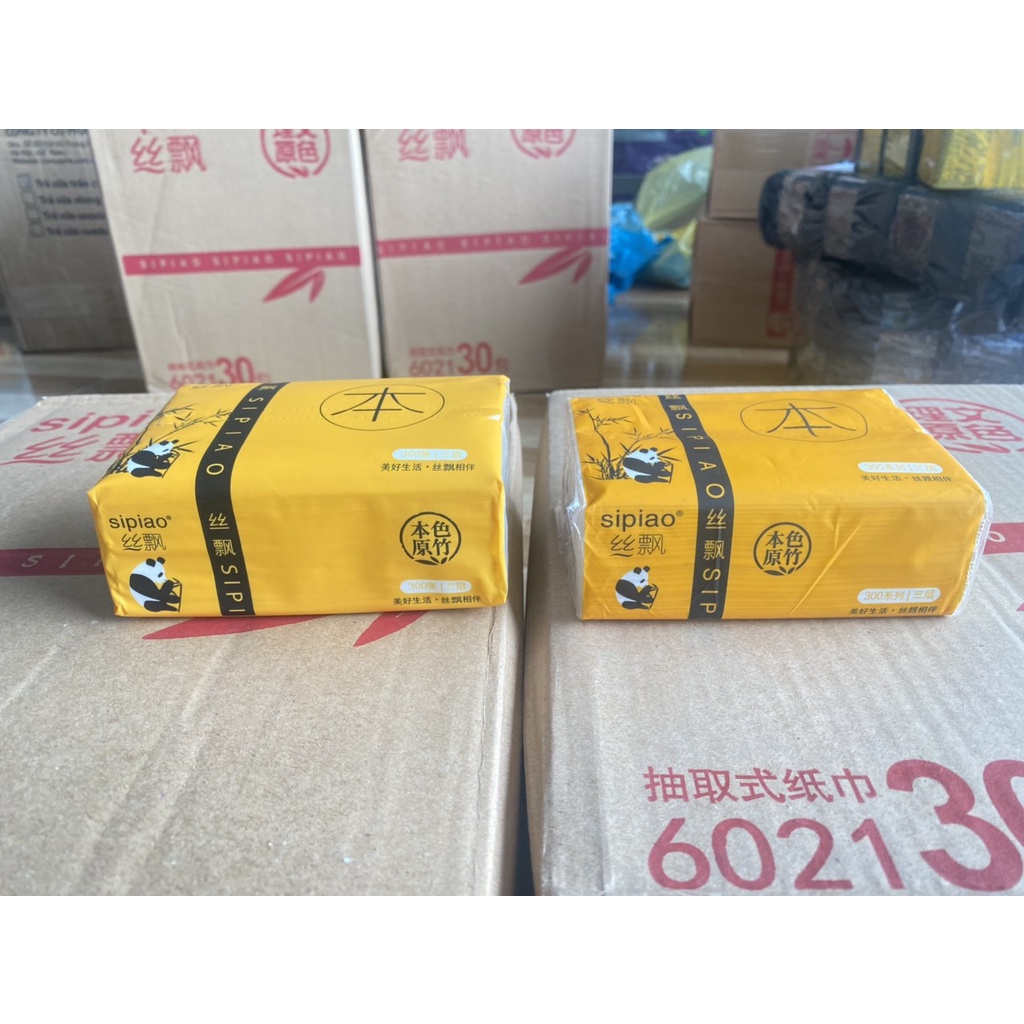 Giấy ăn gấu trúc SIPIAO mùi giấy thơm,dai mềm mịm