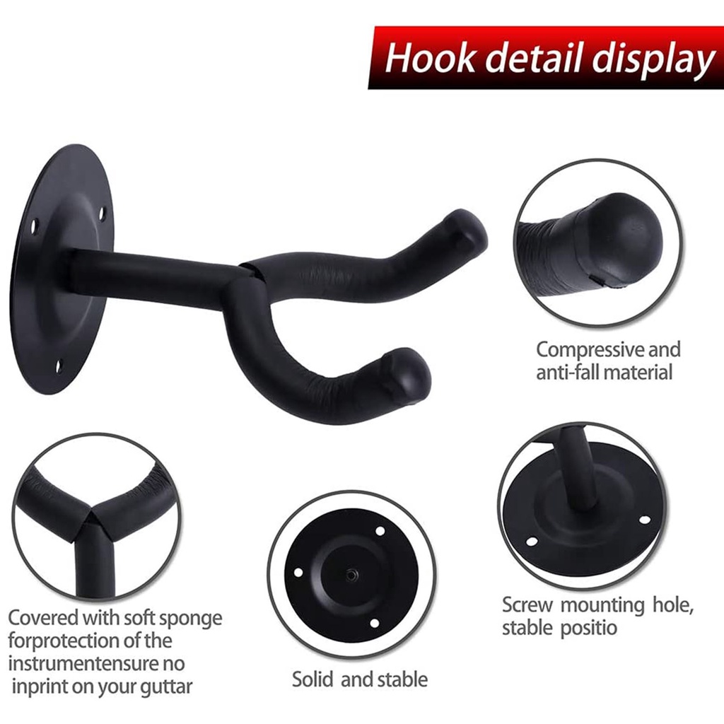 Gắn Tường Giá Đỡ Guitar Chuyên Dụng Cho Đàn Guitar Bass Ukulele Mandolin