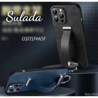 Ốp lưng Sulada có đai đeo cho iPhone 14 Pro Max, 14 Plus, 14 Pro, 14 dựng, nhẫn sỏ tay siêu tiện sang trọng