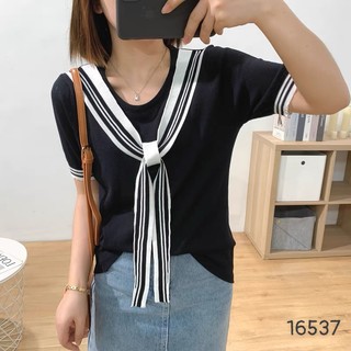 Áo len dệt kim bigsize thủy thủ sọc 16537