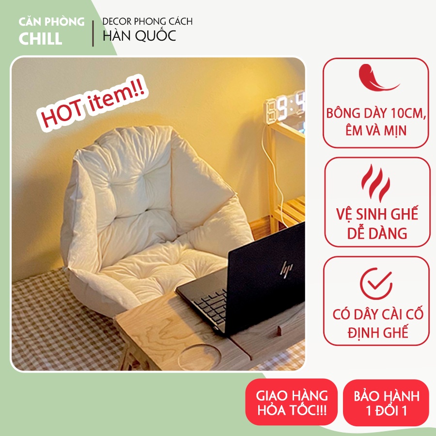 Ghế Bệt Tựa Lưng, Ghế Dựa Tường, Đệm Ghế Văn Phòng phong cách Hàn Quốc