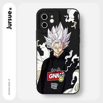 Ốp lưng JURSUE mềm hoạt hình độc lạ ngầu đen Cho iPhone 17 16 15 14 13 12 11 Pro Max SE 2020 X XR XS ip 8 7 Plus Y2419