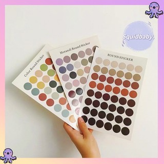 Nhãn dán tròn trang trí phòng , sticker trang trí nhà cửa đáng yêu