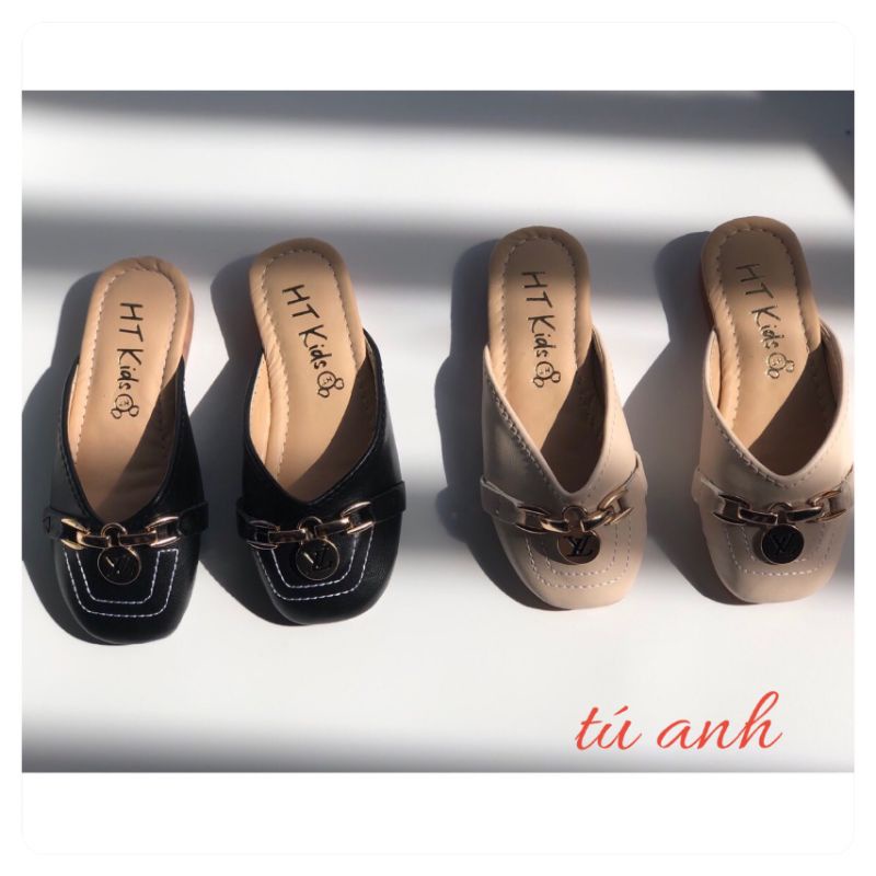 Dep sục trẻ em ,sục khóa da PU mềm đế đẹp cho bé gái 2_10 tuổi