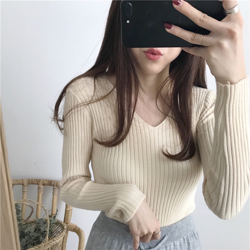 Áo Len Lông Cừu Cổ Tim