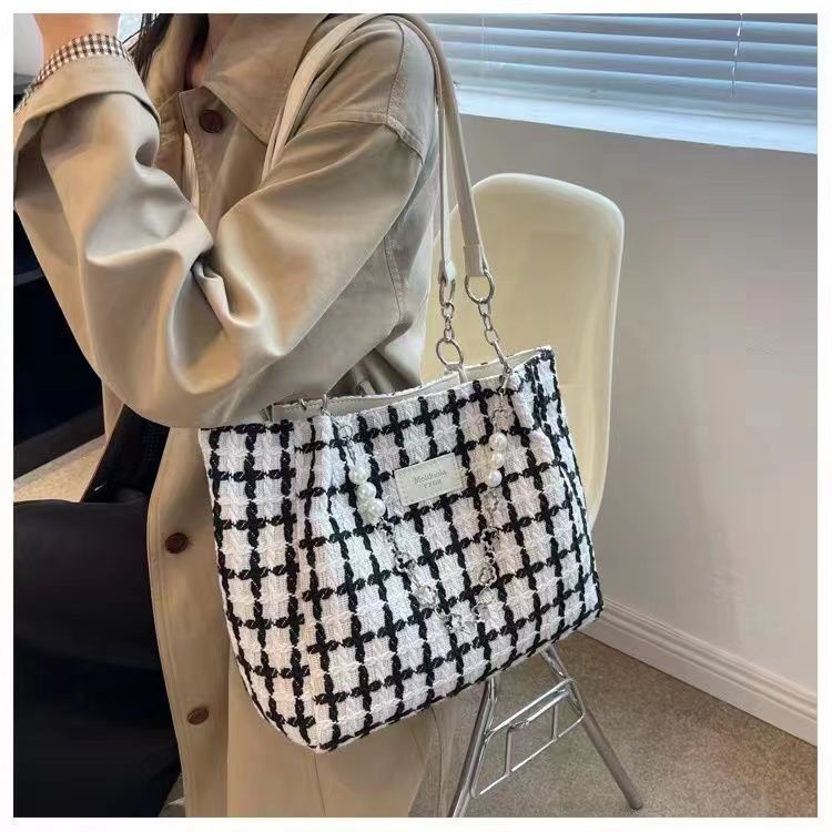 Túi Tote Đeo Dưới Cánh Tay Vải Canvas Thêu Họa Tiết Phong Cách Mới 2022 Cho Nữ