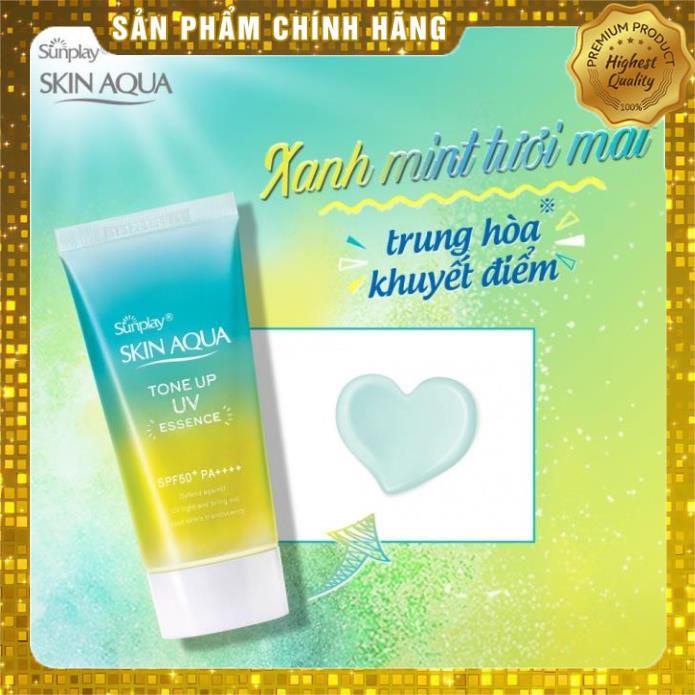 Kem chống nắng Nhật lên tone nhẹ Skin Aqua Tone up UV SPF 50+80gr ⭐