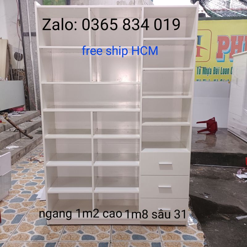 Kệ trưng bày sản phẩm trưng bày mỹ phẩm ngang 1m2 cao 1m8 sâu 31 nhựa đài loan