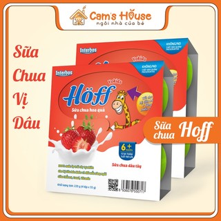 Sữa chua trẻ em hoff - sữa chua hoa quả dành cho trẻ em - vỉ 4 hộp x 55g - sản phẩm chính hãng