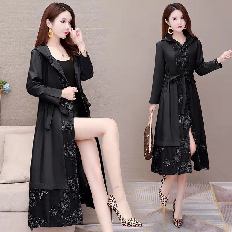 Áo Khoác Cardigan Len Dáng Dài Vừa Vặn Phong Cách Hàn Quốc Thời Trang Xuân Thu Cho Phụ Nữ Trung Niên 40 Tuổi
