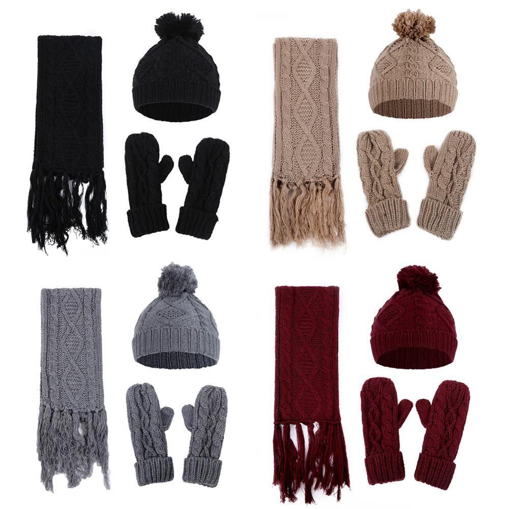 Set Găng Tay Và Mũ beanie Chống Gió Chống Trượt Thời Trang