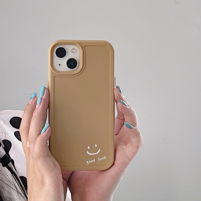 Ốp Điện Thoại Cứng Chống Rơi Họa Tiết Mặt Cười Đơn Giản Dành Cho iPhone 14 13 12 11 Pro Max XS XR X