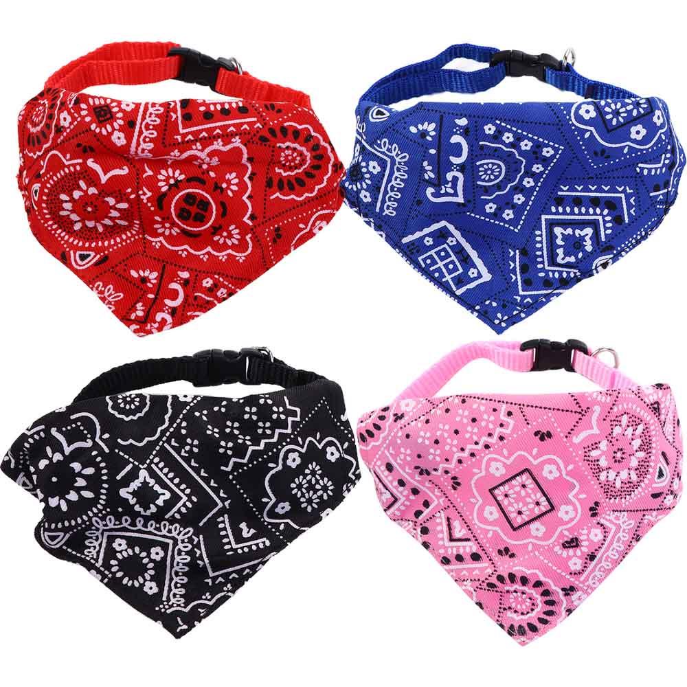 Khăn Choàng Cổ Họa Tiết Sọc Caro Màu Sắc Tươi Sáng Thoải Mái Cho Thú Cưng